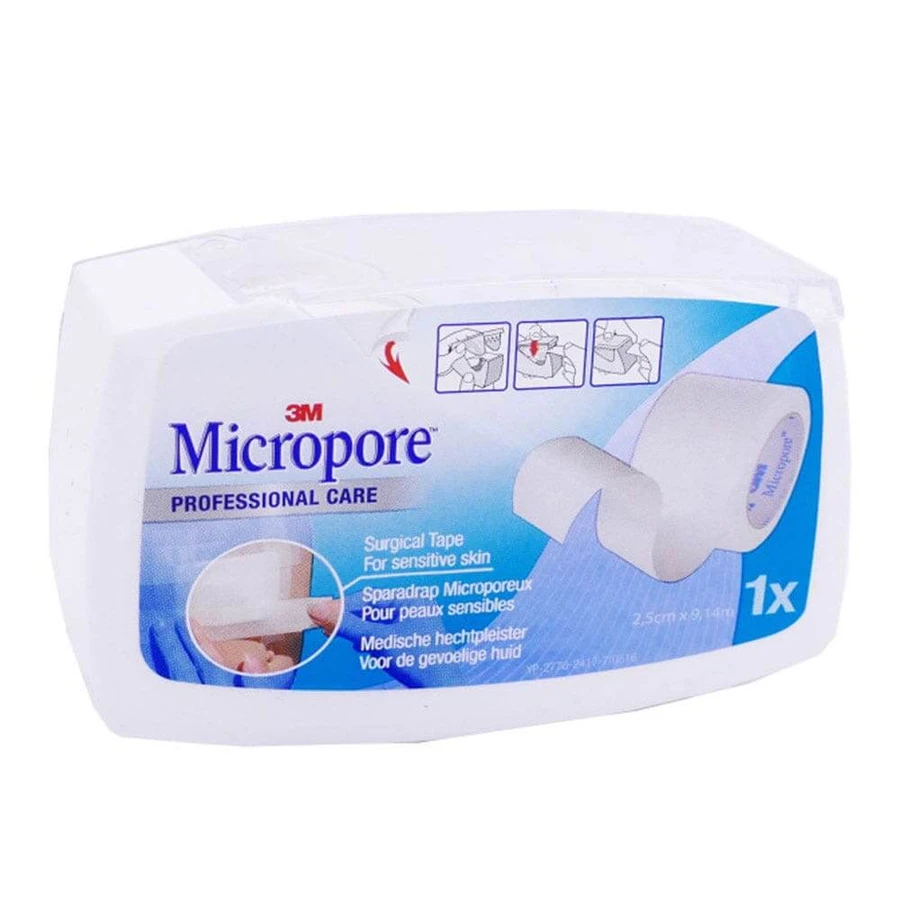 3M Micropore Mikroporöses Pflaster Empfindliche Haut 9,14mx2,5 cm