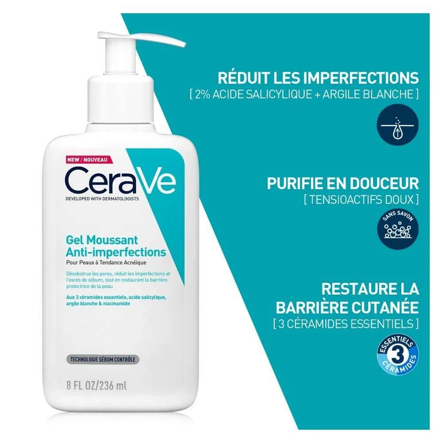 Cerave Face Foaming Cleanser Skin with blemishes and acne-prone skin 236ml
