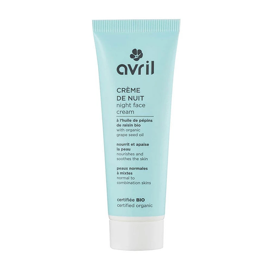 Avril Nachtcrème met biologische druivenpitolie Normale tot gemengde huid 50ml