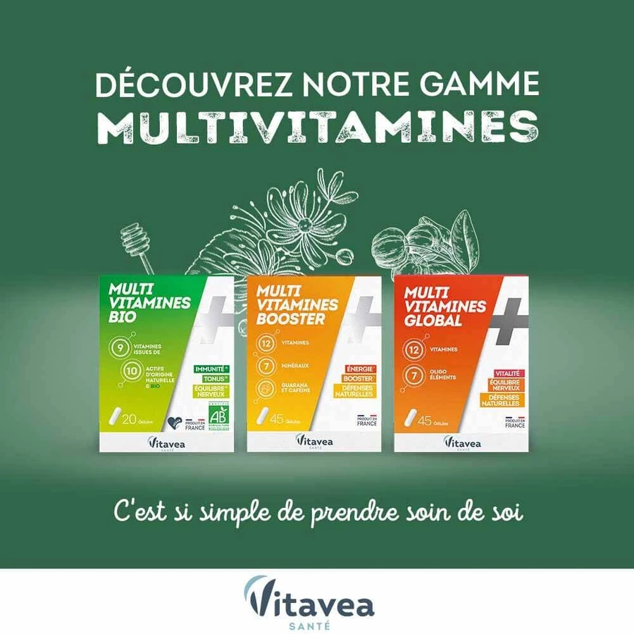 Vitavea Santé Multivitamine Natürliche Abwehrkräfte 30 Kapseln
