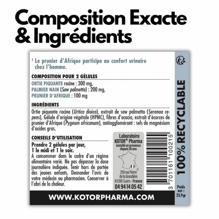 Kotor Pharma Prostaat Urine Comfort 60 capsules