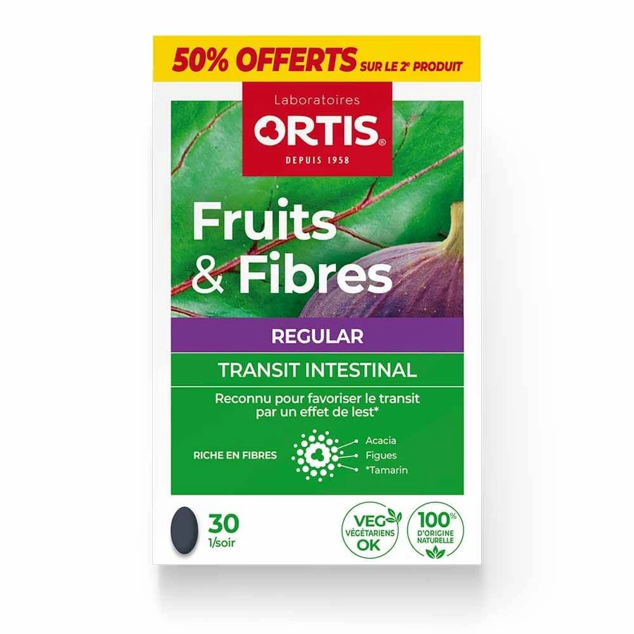 Ortis Obst und Ballaststoffe Regular 2x30 Tabletten