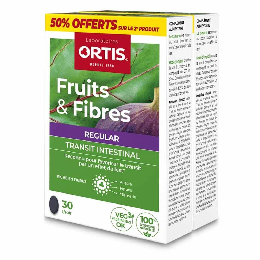 Ortis Obst und Ballaststoffe Regular 2x30 Tabletten