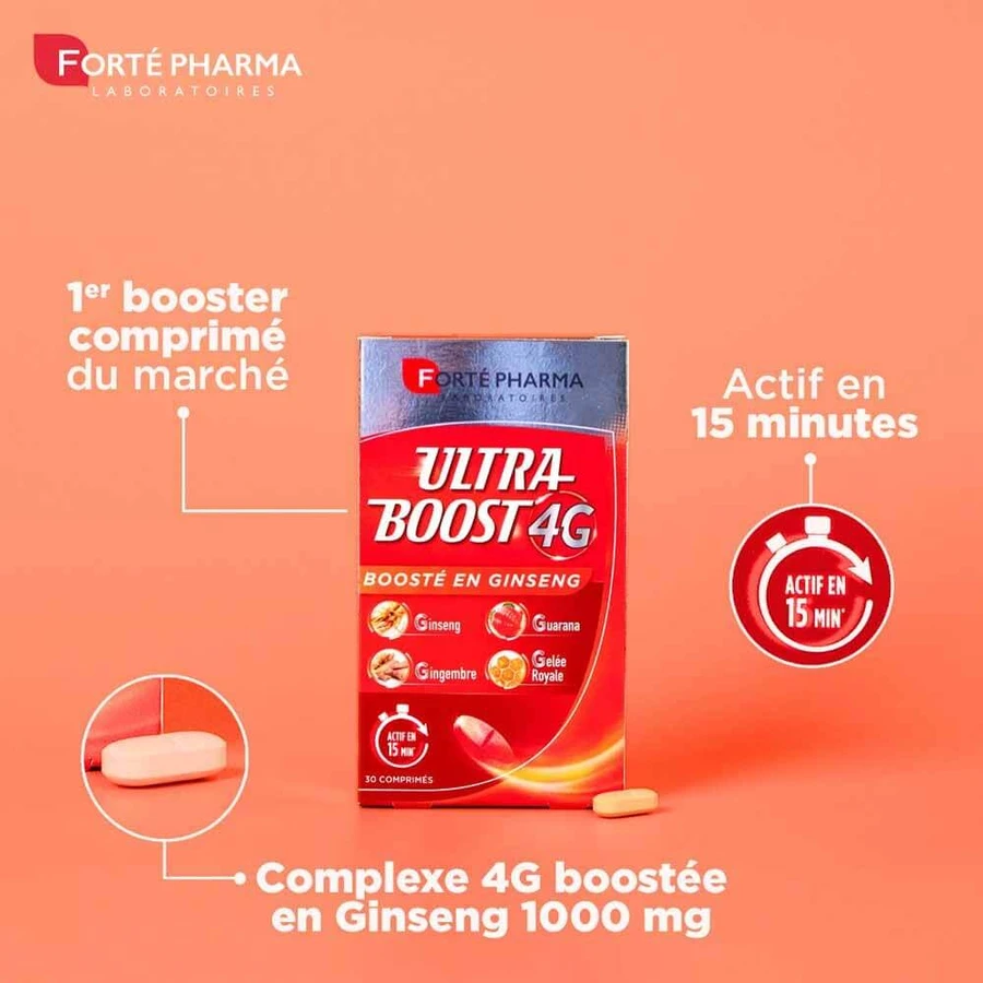 Forté Pharma Ultra Boost 4G Natural Energy with Ginseng 30 Tablets