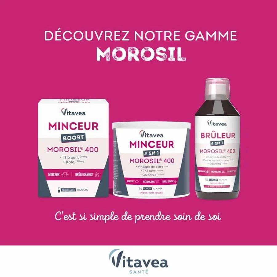 Vitavea Santé Morosil 4 en 1 Quemagrasas Celulitis Metabolismo Sabor Melocotón 500ml