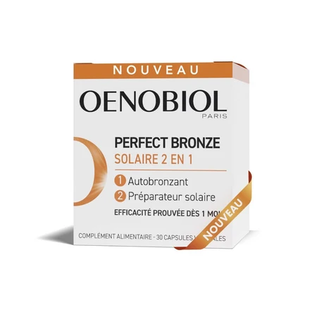 Oenobiol Perfect Bronze I Solari 2-in-1 Self Tanner and Sunscreen 30 Vegetarian Capsules