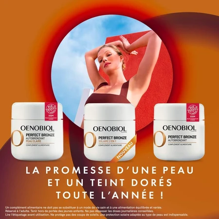 Oenobiol Perfect Bronze I Solari 2-in-1 Self Tanner and Sunscreen 30 Vegetarian Capsules