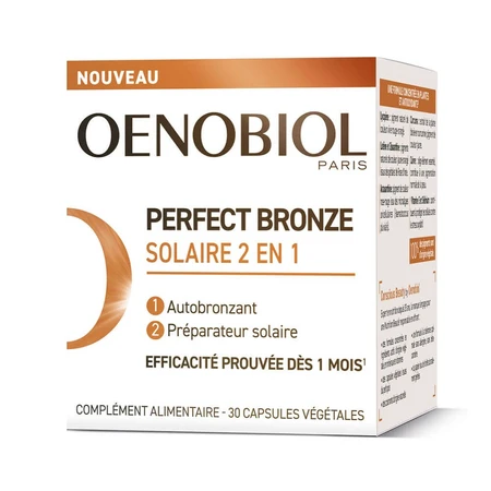 Oenobiol Perfect Bronze I Solari 2-in-1 Self Tanner and Sunscreen 30 Vegetarian Capsules