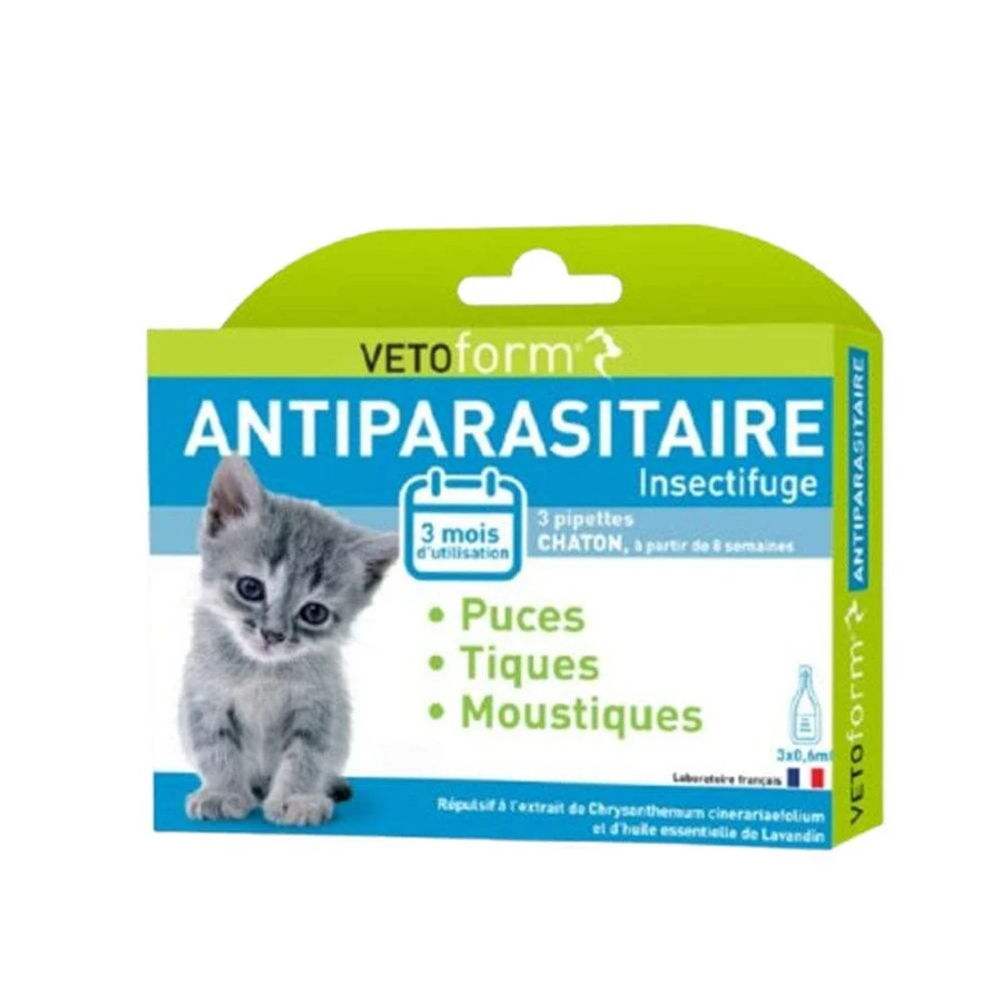 Vetoform Kitten Pipetă pentru controlul paraziților 3x0.6ml