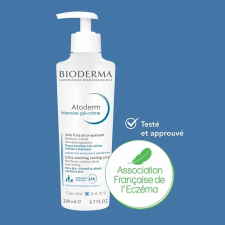 Bioderma Atoderm Gel-Creme Intensiv Ultra-beruhigende Frischebehandlung Intensiv Peaux Sensibles Visage et Corps 200ml