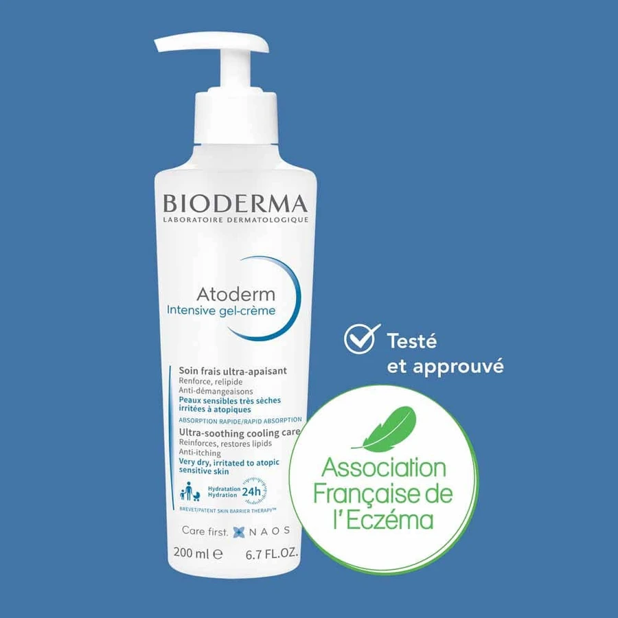 Bioderma Atoderm Gel-Creme Intensiv Ultra-beruhigende Frischebehandlung Intensiv Peaux Sensibles Visage et Corps 200ml