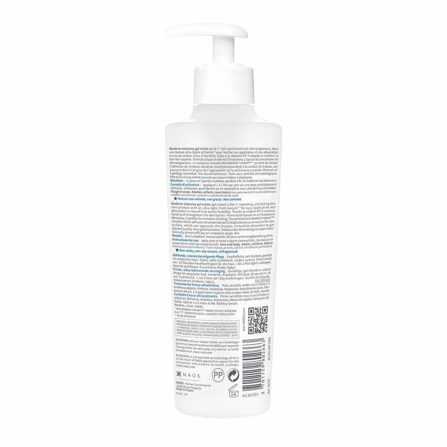 Bioderma Atoderm Gel-Creme Intensiv Ultra-beruhigende Frischebehandlung Intensiv Peaux Sensibles Visage et Corps 200ml
