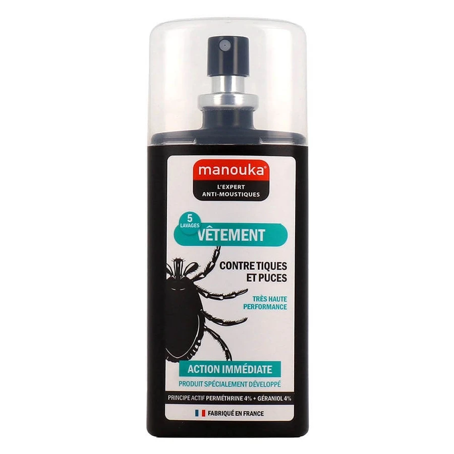 Manouka Flea and tick spray for clothing Immediate action 75ml