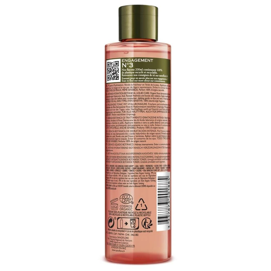 Sanoflore Rosa Fresca Gesichtslotion Damaszener Rose Bio Botanische Essenz 200ml