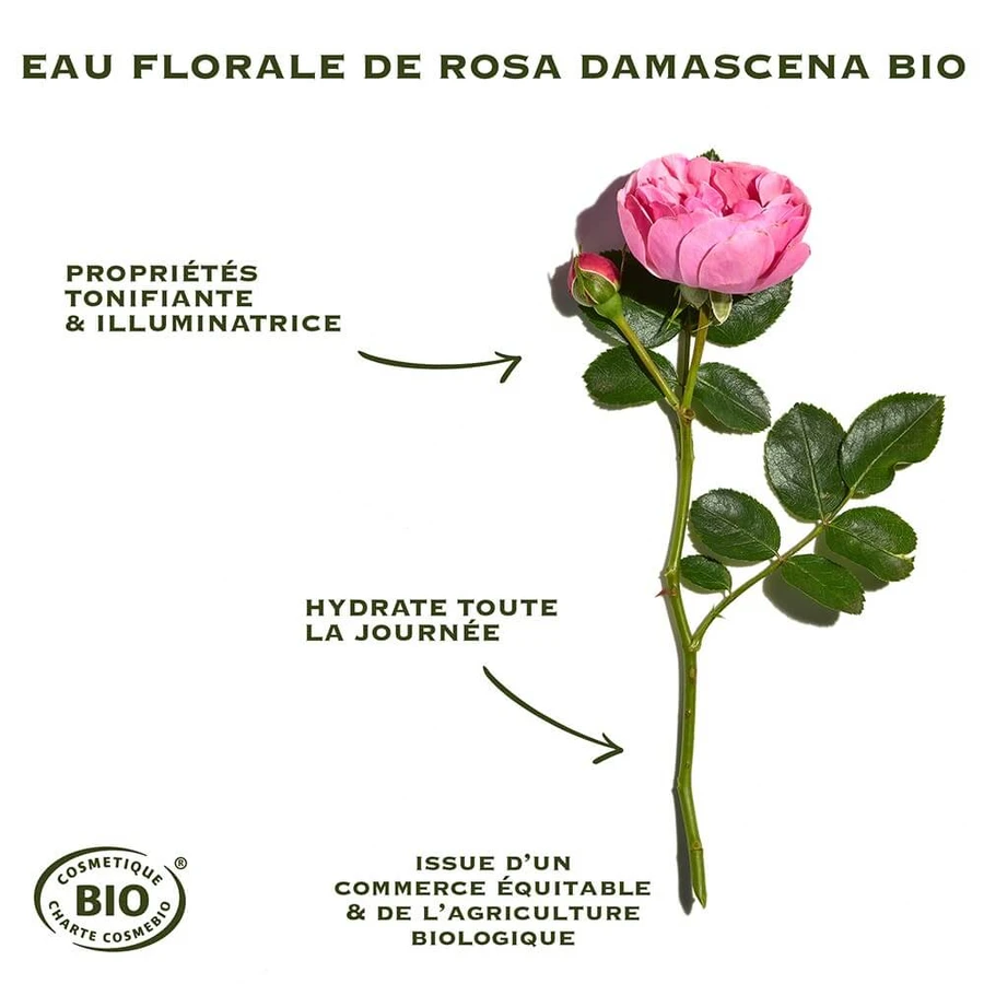 Sanoflore Rosa Fresca Gesichtslotion Damaszener Rose Bio Botanische Essenz 200ml