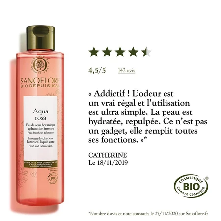 Sanoflore Rosa Fresca Gesichtslotion Damaszener Rose Bio Botanische Essenz 200ml