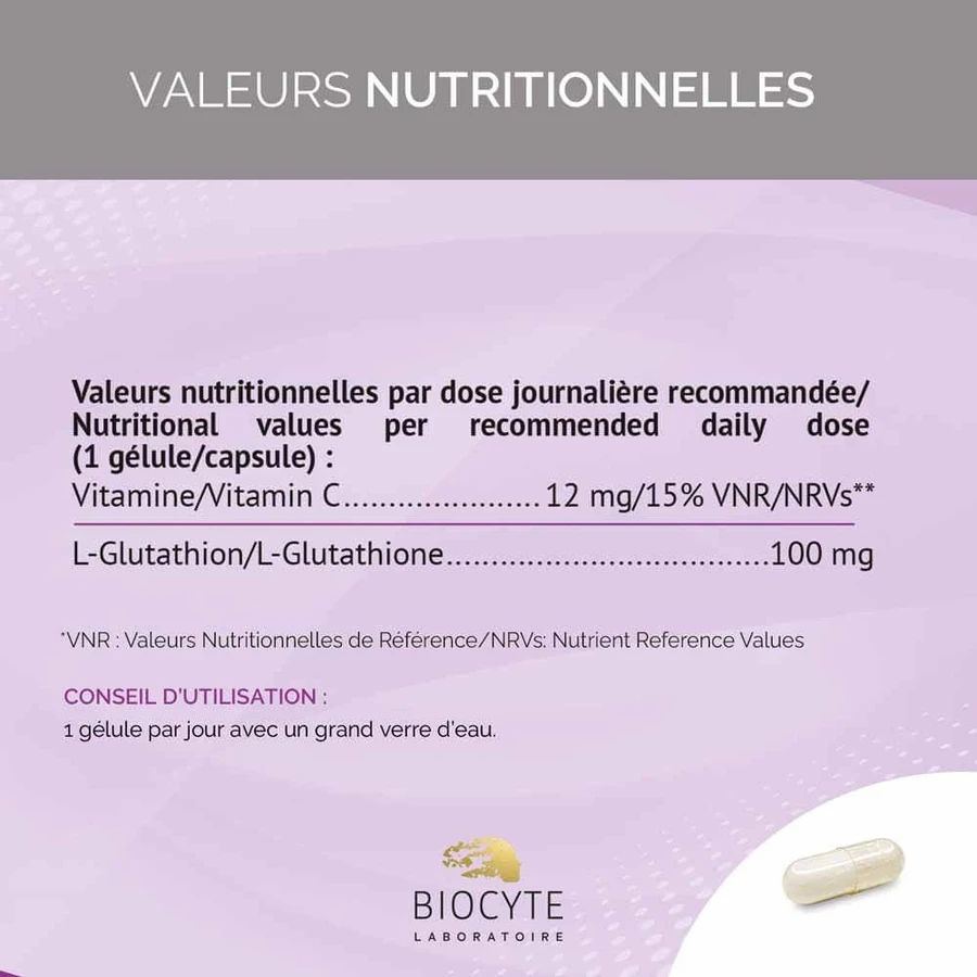 Biocyte Glutatión Liposomal 30 Gélulas