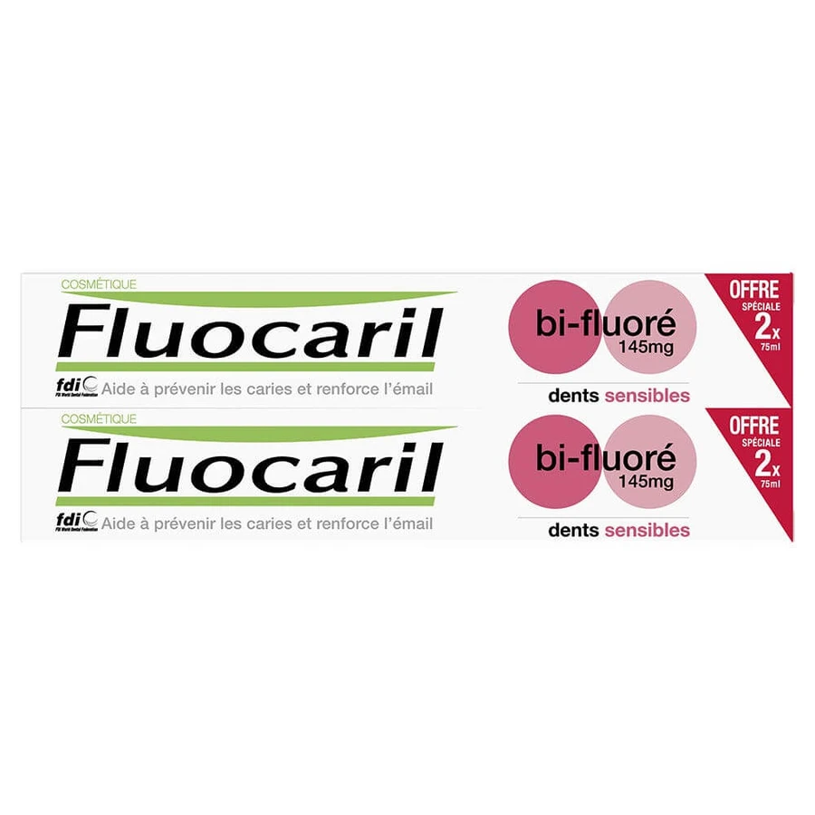 Fluocaryl Bi-Fluorid-Zahnpasta Empfindliche Zähne 2x75ml