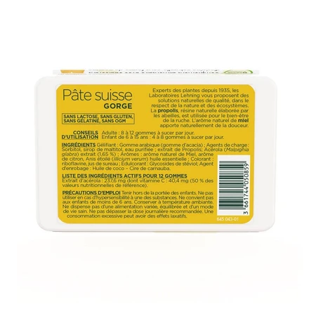 Gomas de borrar Lehning Swiss Throat Paste x40