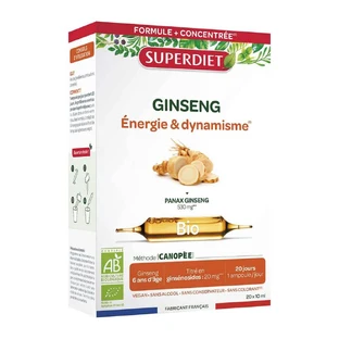Superdiet Bio Ginseng Versterkend Énergie & Dynamisme x 20 bollen