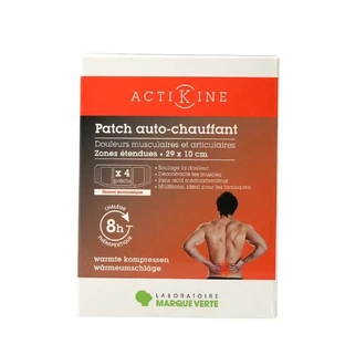 Marque Verte ActiKine Patchs adhésifs autochauffants 29x10cm 4 unités