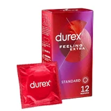 Durex Feeling Thin and Extra Lubricated Condoms Extra x12