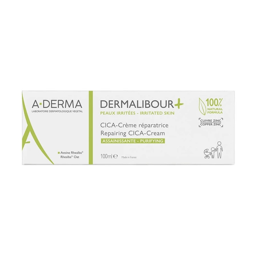 A-Derma Dermalibour+ Cica - Reinigende, reparierende Creme Peaux Irritées 100ml