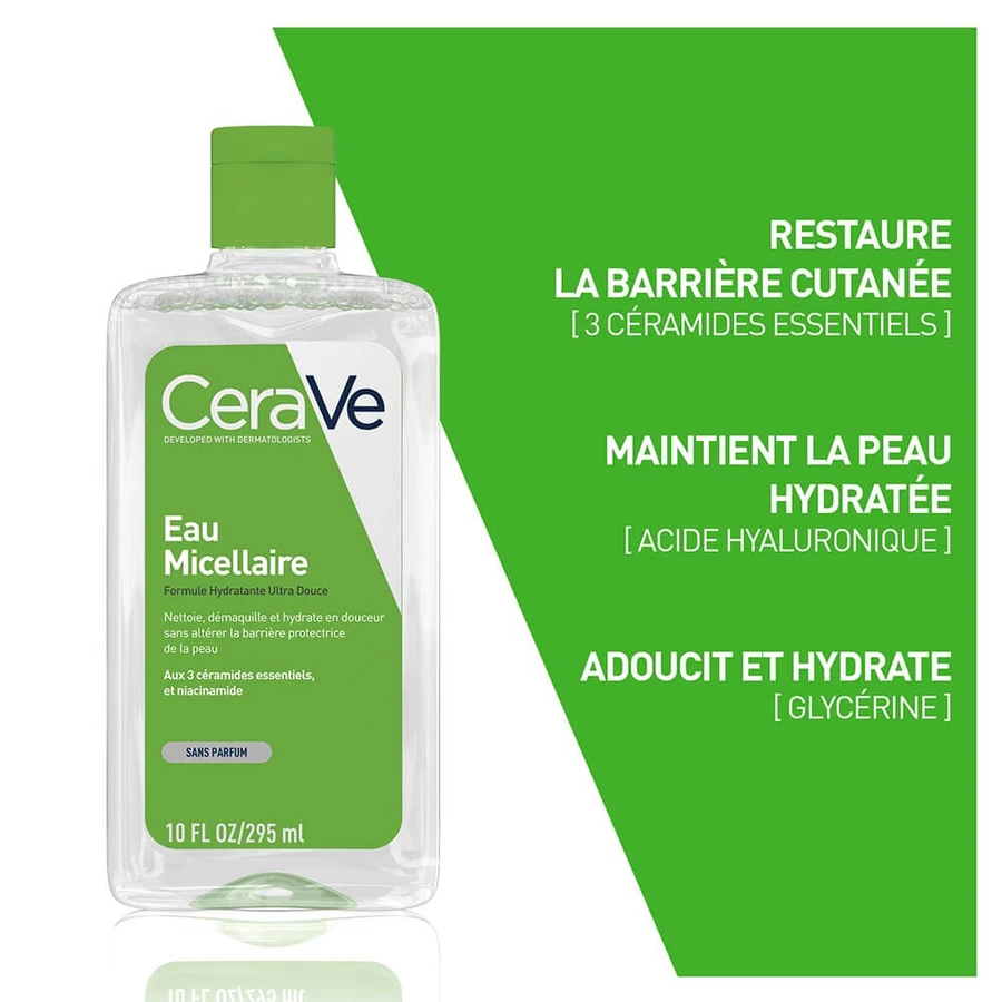 Cerave Face Eau Micellaire Demaquillant Peaux Normales A Seches 295ml