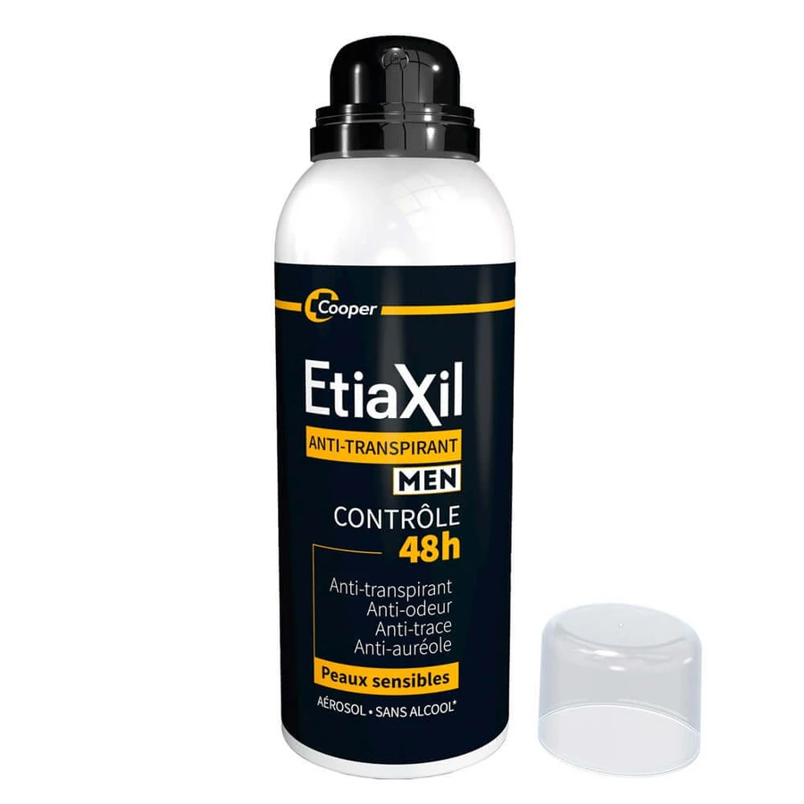 Etiaxil Anti-traspirante Spray uomo 48 ore senza alluminio Peaux Sensibles 2x150ml