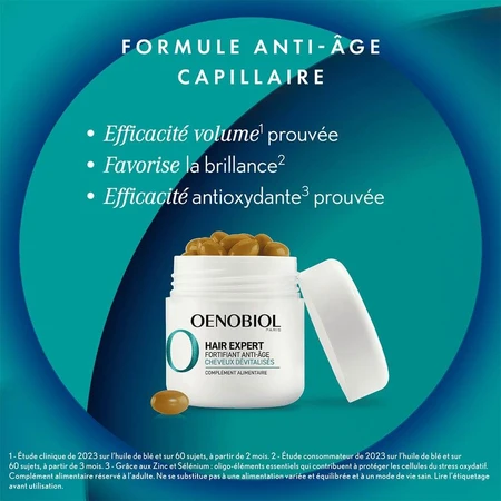 Oenobiol Hair Expert Stärkendes Anti-Aging für devitalisiertes Haar 2x30 Kapseln