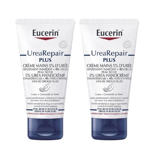 Eucerin UreaRepair Plus Cremă de mâini 5% Uree Piele uscată și deteriorată 2x75ml