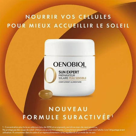 Oenobiol Sun Expert Solar Wärmepumpe Empfindliche Haut 30 Kapseln