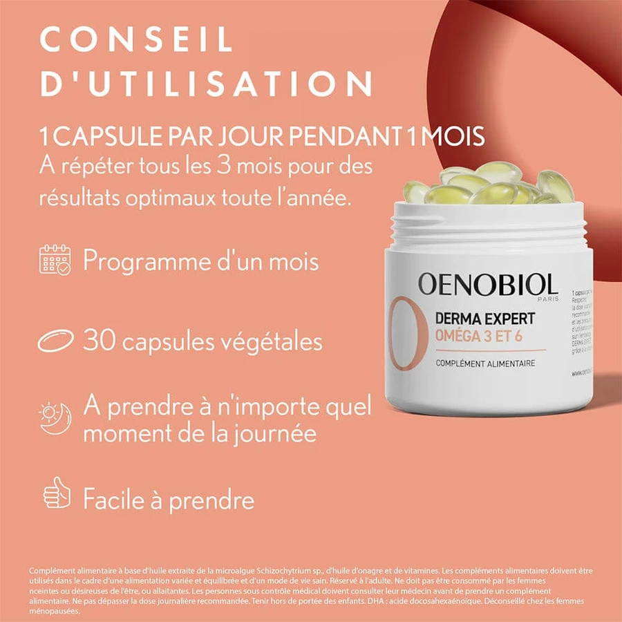 Oenobiol Derma Expert Omega 3 6 Hautregeneration 30 Kapseln