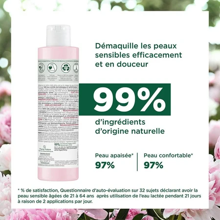 Klorane Peony Lapte de curățare organic pentru piele sensibilă 200 ml