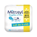 Mitosyl Wassertücher, Sonderangebot 4 + 1 gratis Packung 5x60