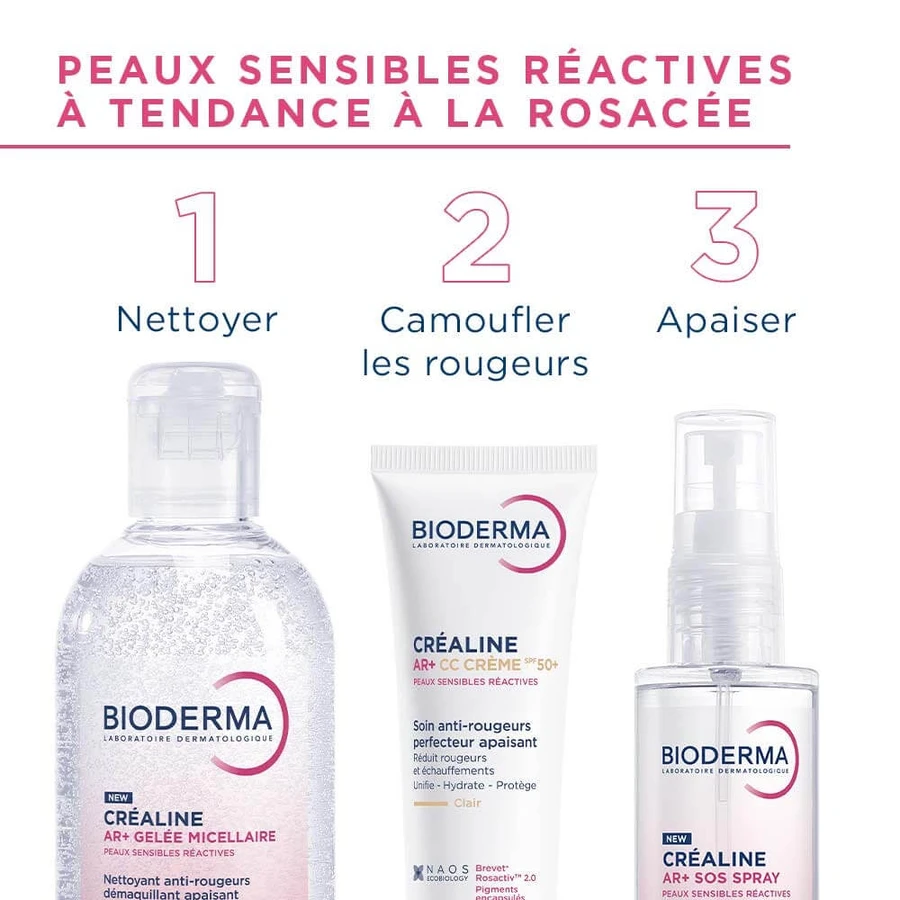 Bioderma Crealine AR+ CC Crème SPF50+ Teinte Claire 40ml