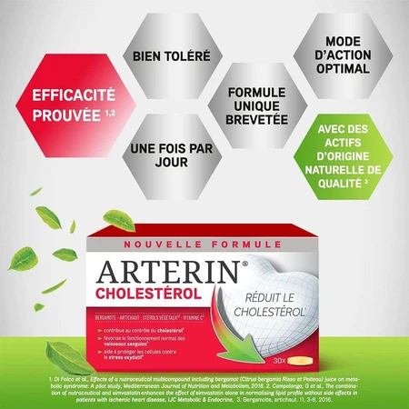 Omega Pharma Cholesterol Arterin Actieve ingrediënten van natuurlijke oorsprong 90 tabletten