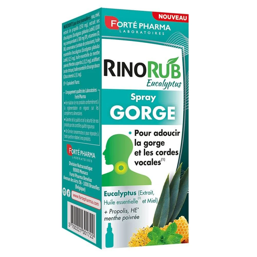 Forté Pharma RinoRub Rachenspray Eukalyptus 15ml