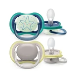 Avent Ultra Air Symmetrical Soothers Night 6-18 months X2