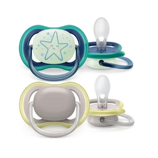 Avent Ultra Air Symmetrical Soothers Night 6-18 months X2