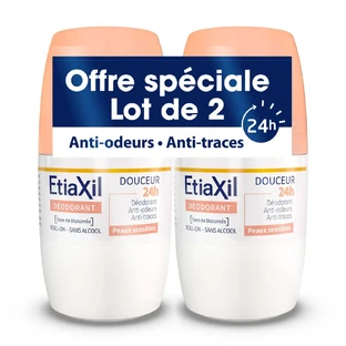 Etiaxil Roll-on Deodorant Delicatesse zonder aluminium 48u Gevoelige Huid 2x50ml
