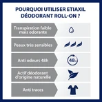 Etiaxil Roll-on Deodorant Delicatesse zonder aluminium 48u Gevoelige Huid 2x50ml