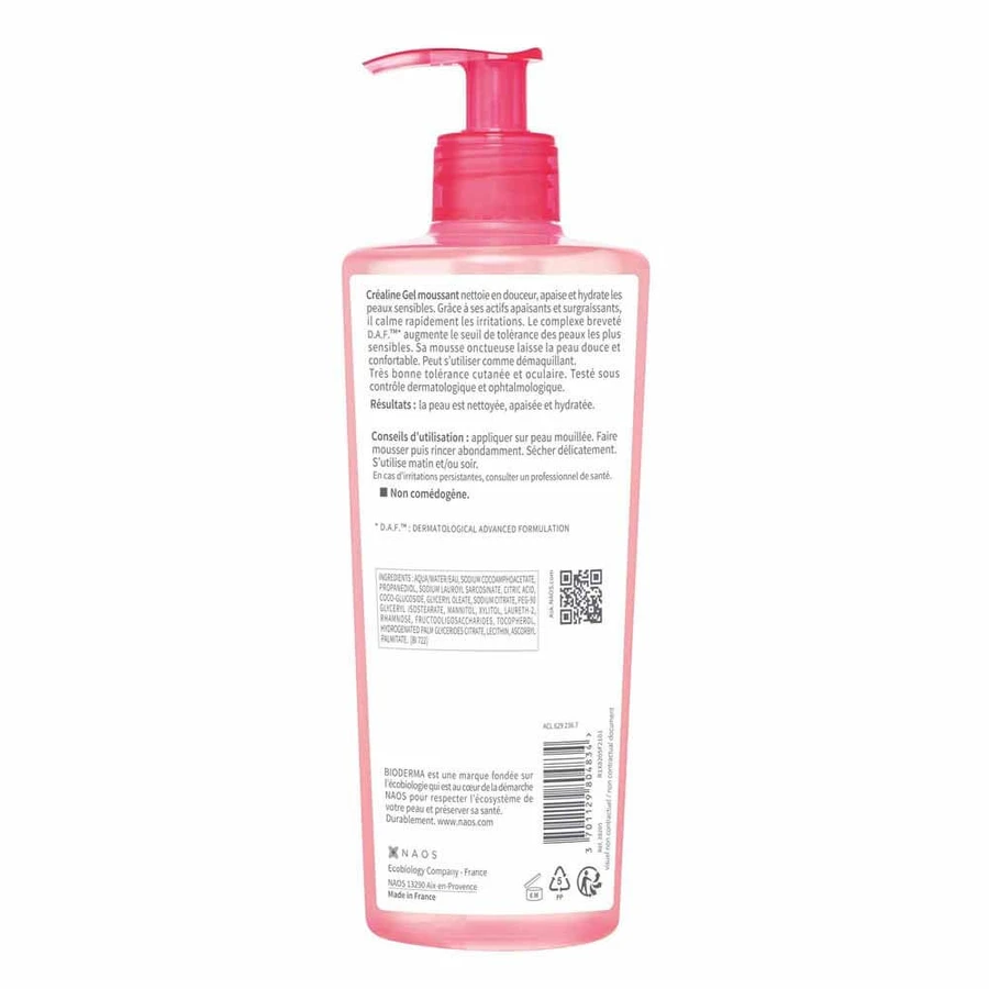 Bioderma Crealine Micellaire Reinigingsgel Verzachtende Gevoelige Huid Gezicht en Ogen