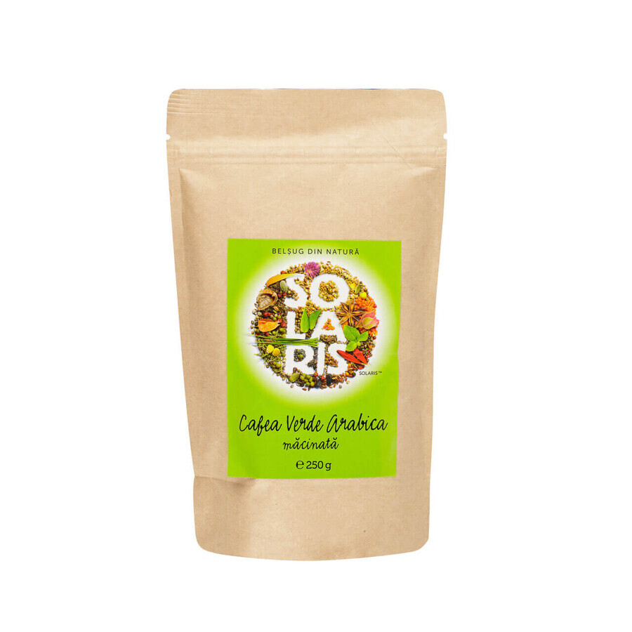 Cafea Verde Arabica macinata, 250 g, Solaris