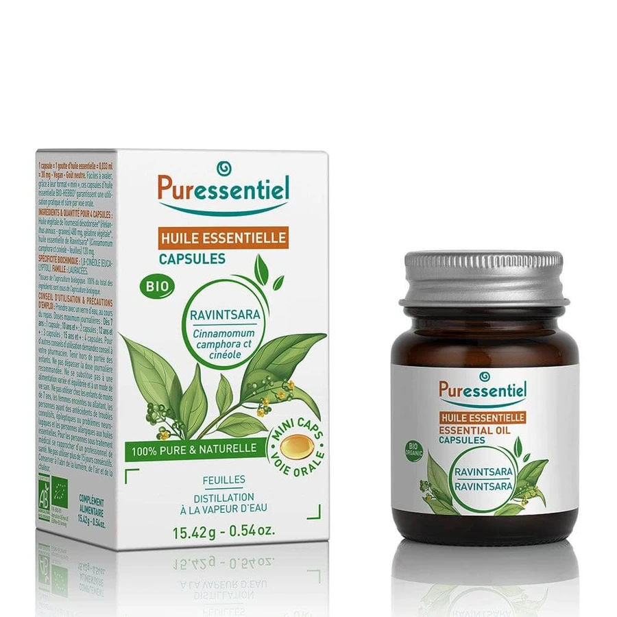 Puressentiel Ätherische Öle Ravintsara Bio 60 Kapseln