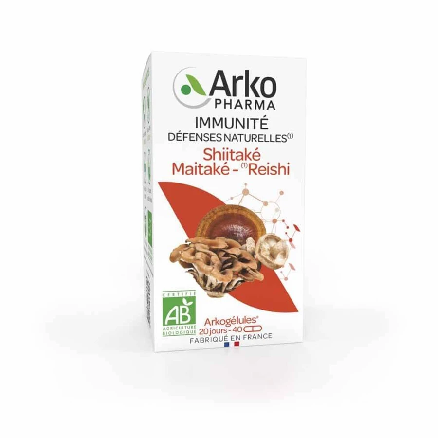 Arkopharma Arkocapsule Shiitake Maitake Reishi Bio x40 Kapseln