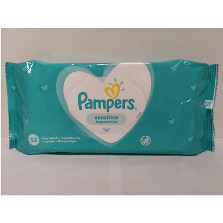 Șervețele umede sensitive, 12x52 buc, Pampers