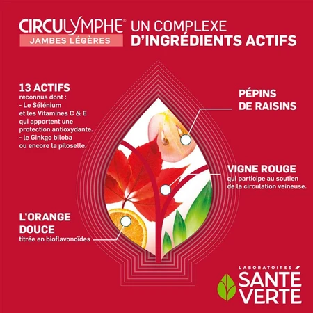 Sante Verte Circulymphe Veneuze Bloedsomloop 60 Tabletten