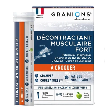 Granions Forte relaxare musculară 2x15 comprimate masticabile