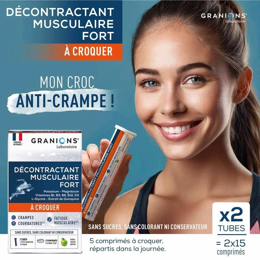 Granions Forte relaxare musculară 2x15 comprimate masticabile